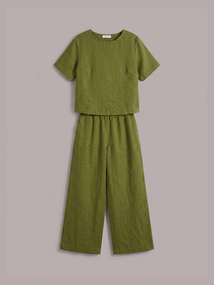 Melodia | Completo Due Pezzi in Cotone con Pantaloni Ampi