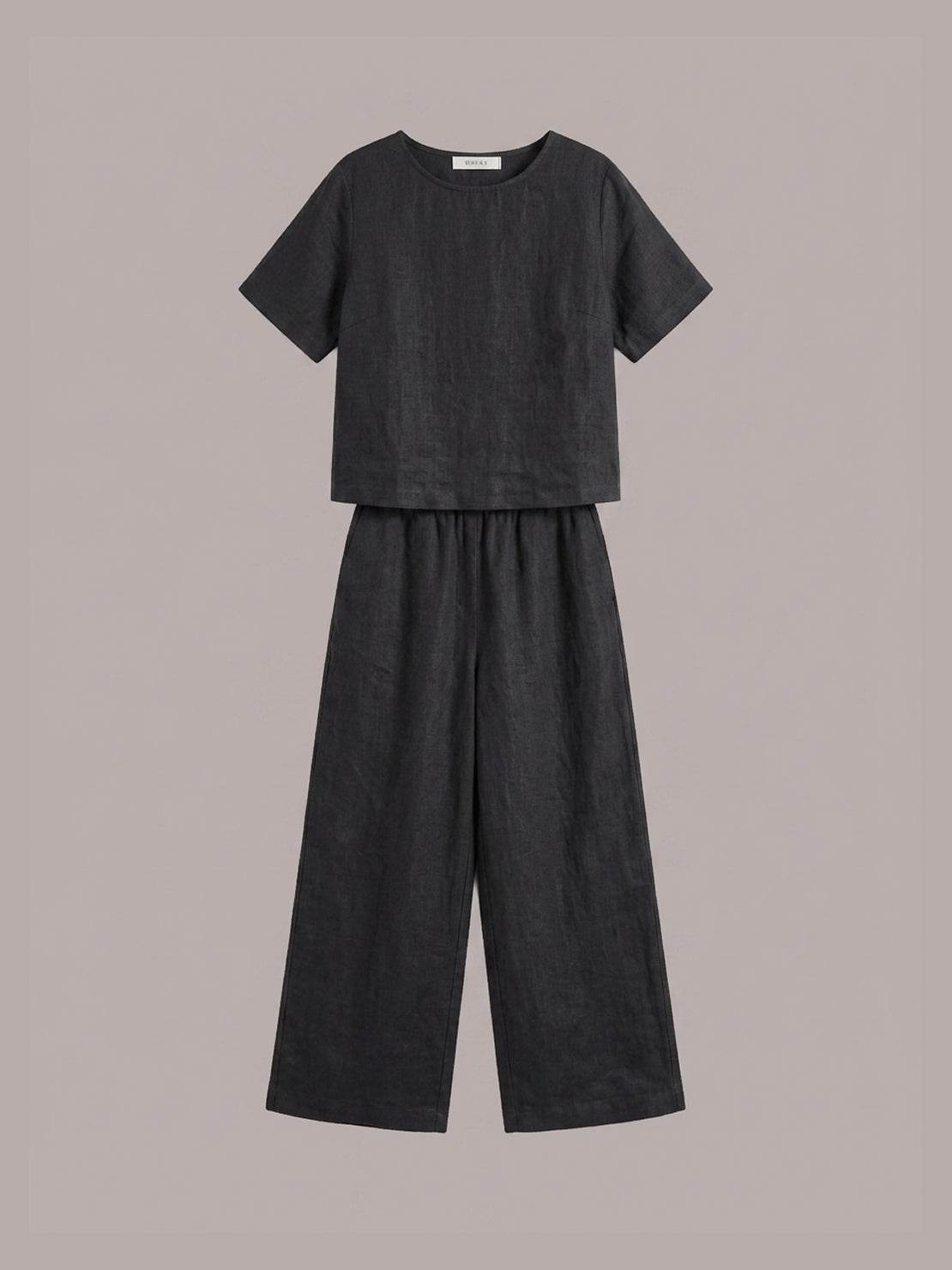 Melodia | Completo Due Pezzi in Cotone con Pantaloni Ampi