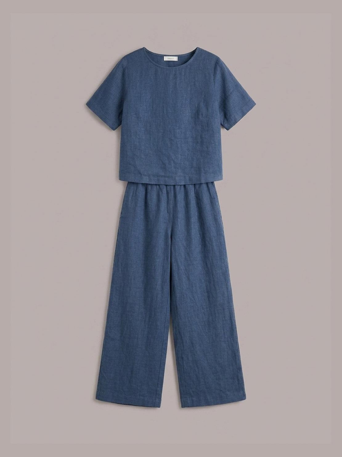 Melodia | Completo Due Pezzi in Cotone con Pantaloni Ampi