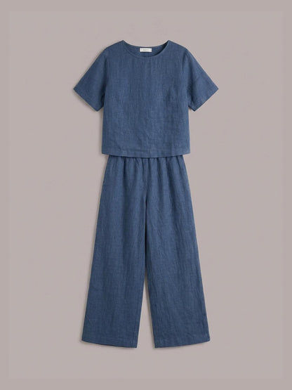 Melodia | Completo Due Pezzi in Cotone con Pantaloni Ampi