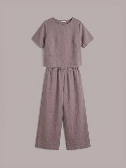 Melodia | Completo Due Pezzi in Cotone con Pantaloni Ampi