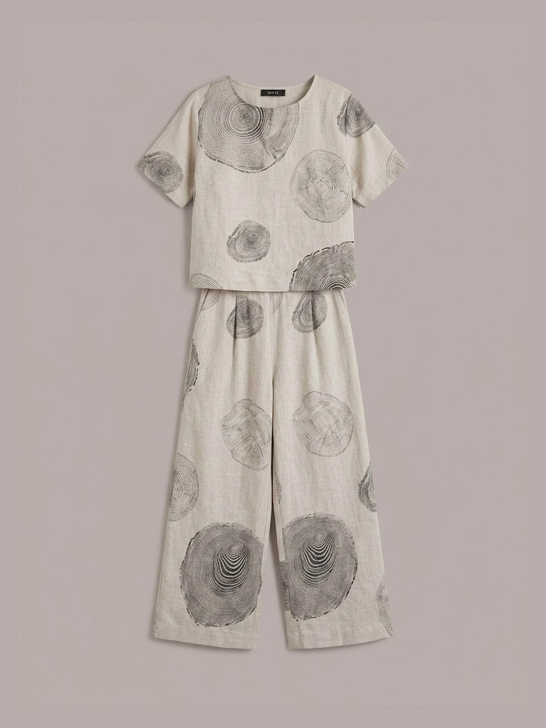 Melodia | Completo Due Pezzi in Cotone con Pantaloni Ampi