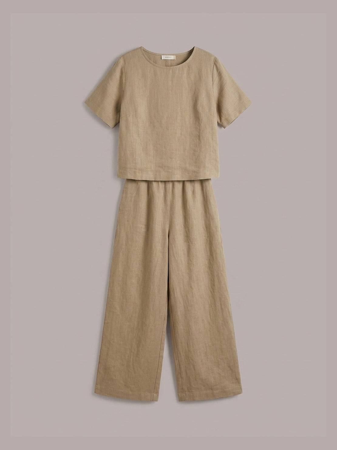 Melodia | Completo Due Pezzi in Cotone con Pantaloni Ampi