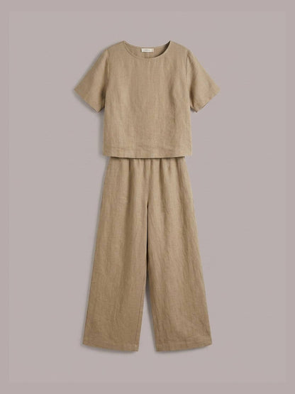 Melodia | Completo Due Pezzi in Cotone con Pantaloni Ampi