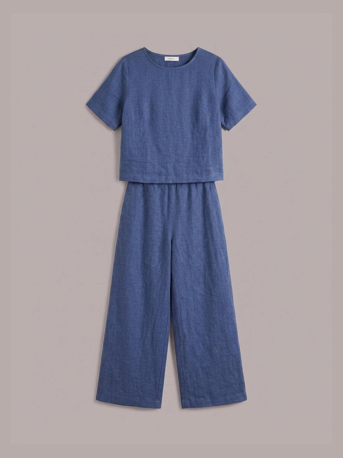 Melodia | Completo Due Pezzi in Cotone con Pantaloni Ampi