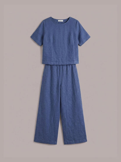 Melodia | Completo Due Pezzi in Cotone con Pantaloni Ampi
