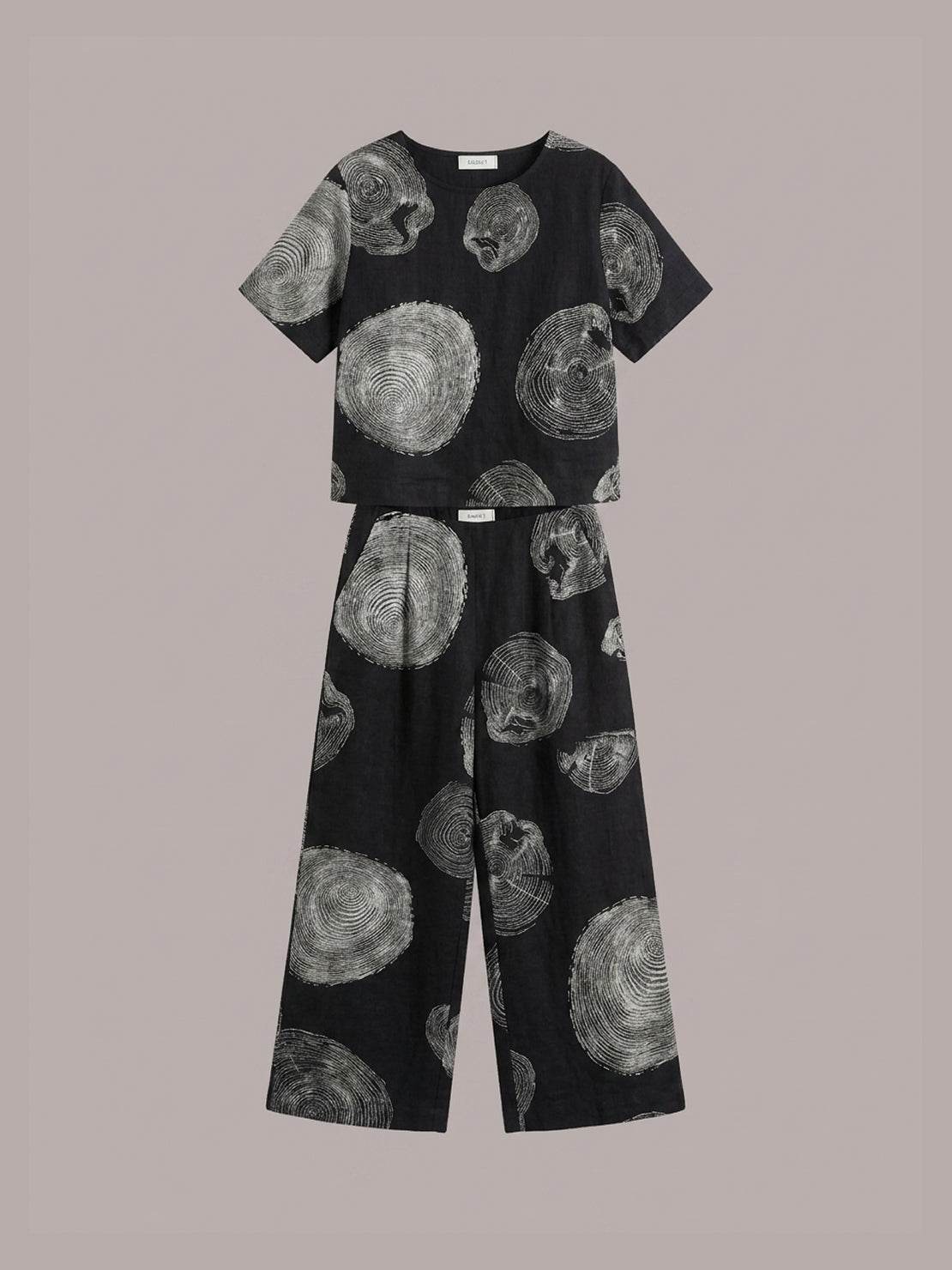 Melodia | Completo Due Pezzi in Cotone con Pantaloni Ampi