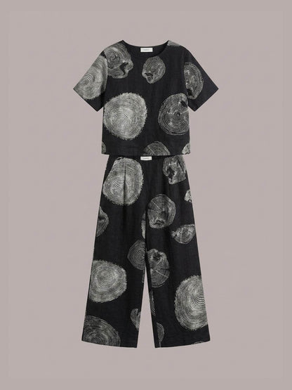 Melodia | Completo Due Pezzi in Cotone con Pantaloni Ampi