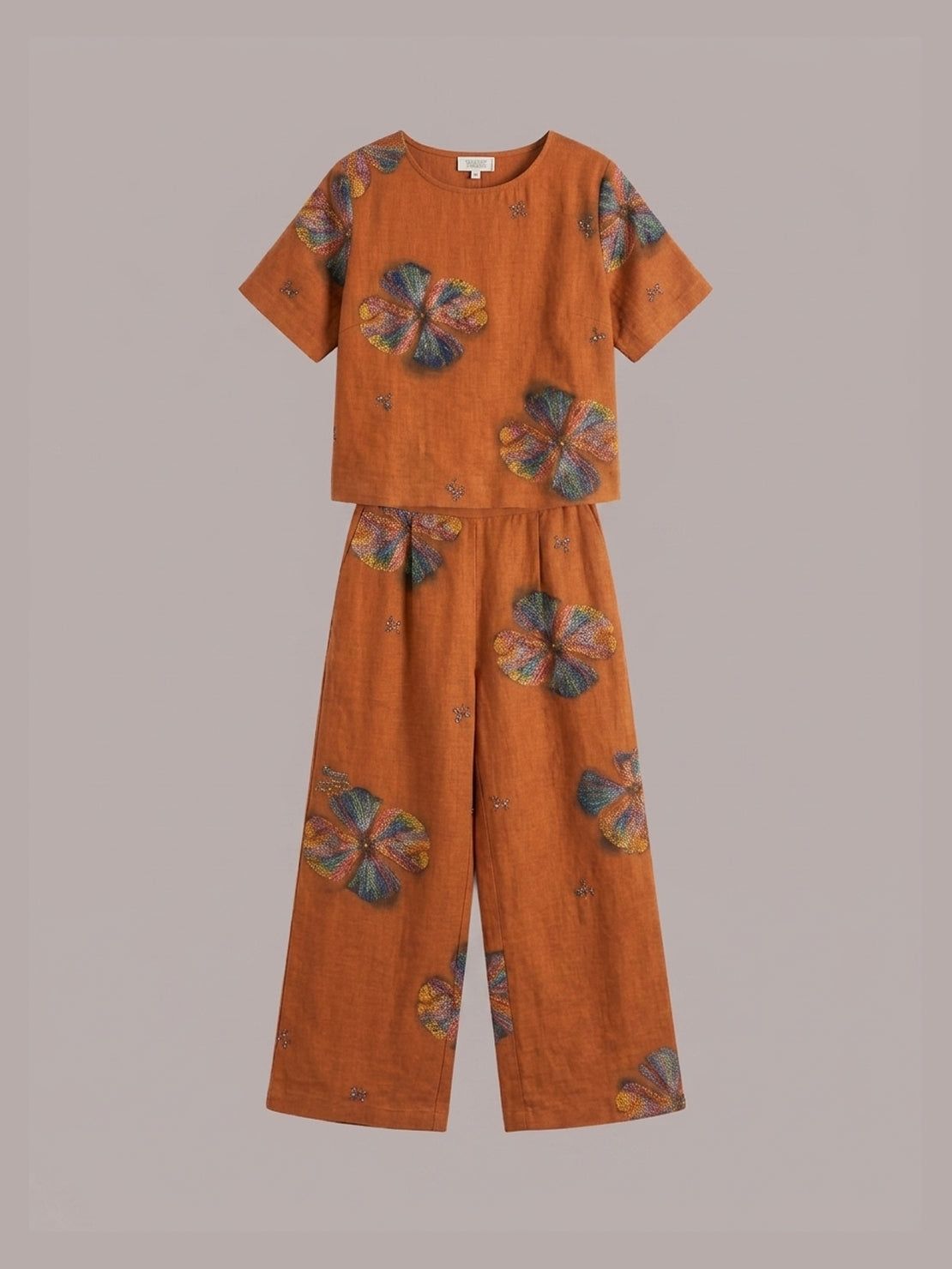 Melodia | Completo Due Pezzi in Cotone con Pantaloni Ampi