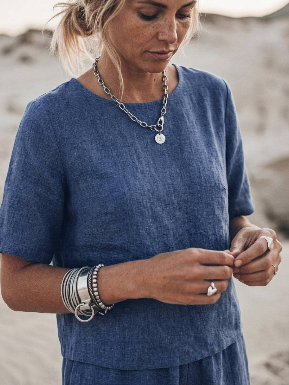 Melodia | Completo Due Pezzi in Cotone con Pantaloni Ampi