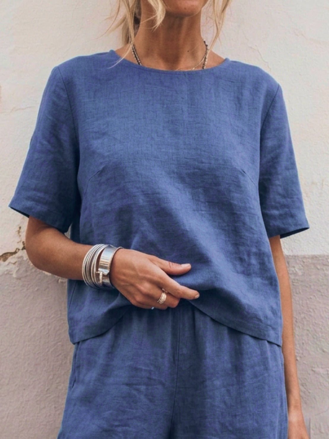 Melodia | Completo Due Pezzi in Cotone con Pantaloni Ampi