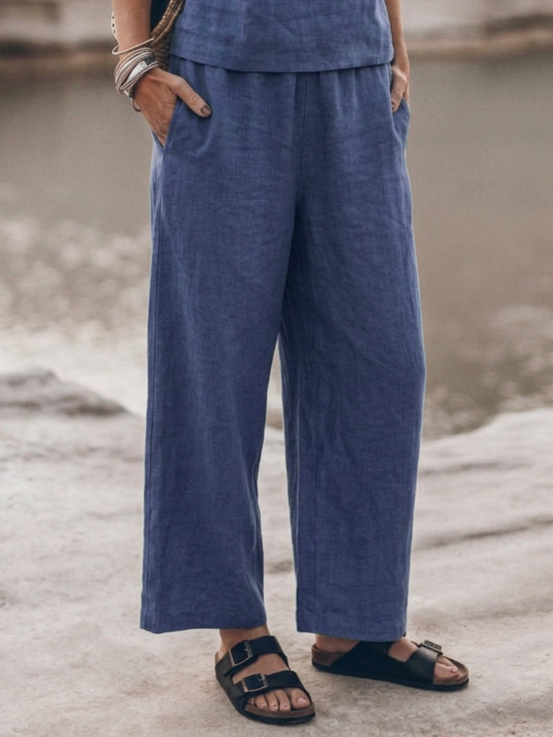 Melodia | Completo Due Pezzi in Cotone con Pantaloni Ampi
