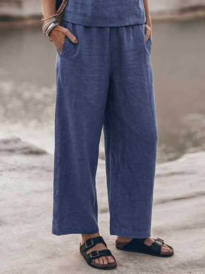 Melodia | Completo Due Pezzi in Cotone con Pantaloni Ampi