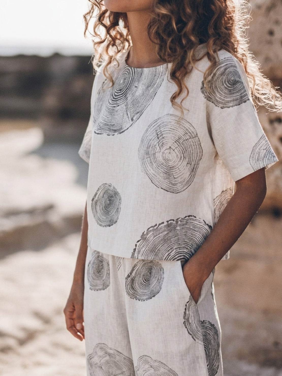 Melodia | Completo Due Pezzi in Cotone con Pantaloni Ampi