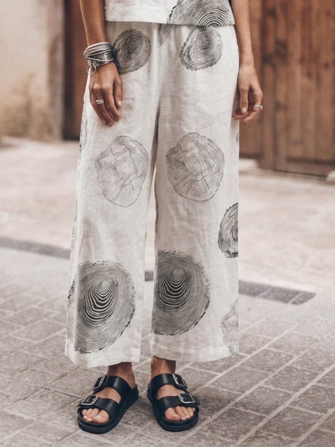 Melodia | Completo Due Pezzi in Cotone con Pantaloni Ampi