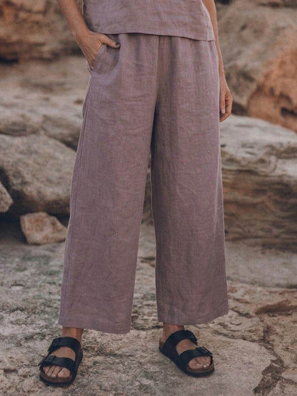 Melodia | Completo Due Pezzi in Cotone con Pantaloni Ampi