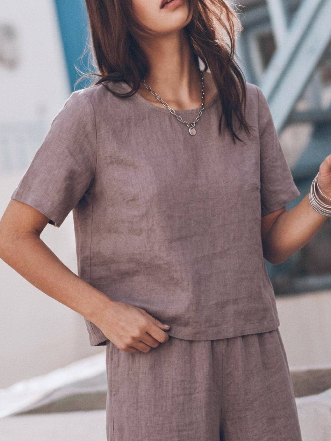 Melodia | Completo Due Pezzi in Cotone con Pantaloni Ampi