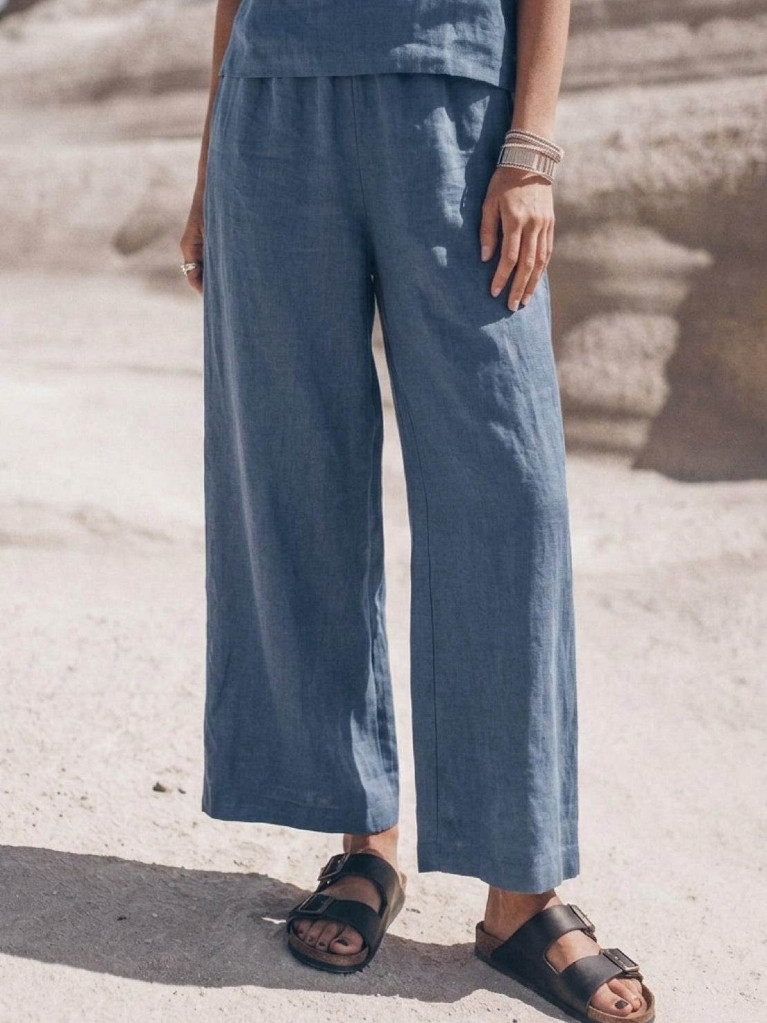 Melodia | Completo Due Pezzi in Cotone con Pantaloni Ampi