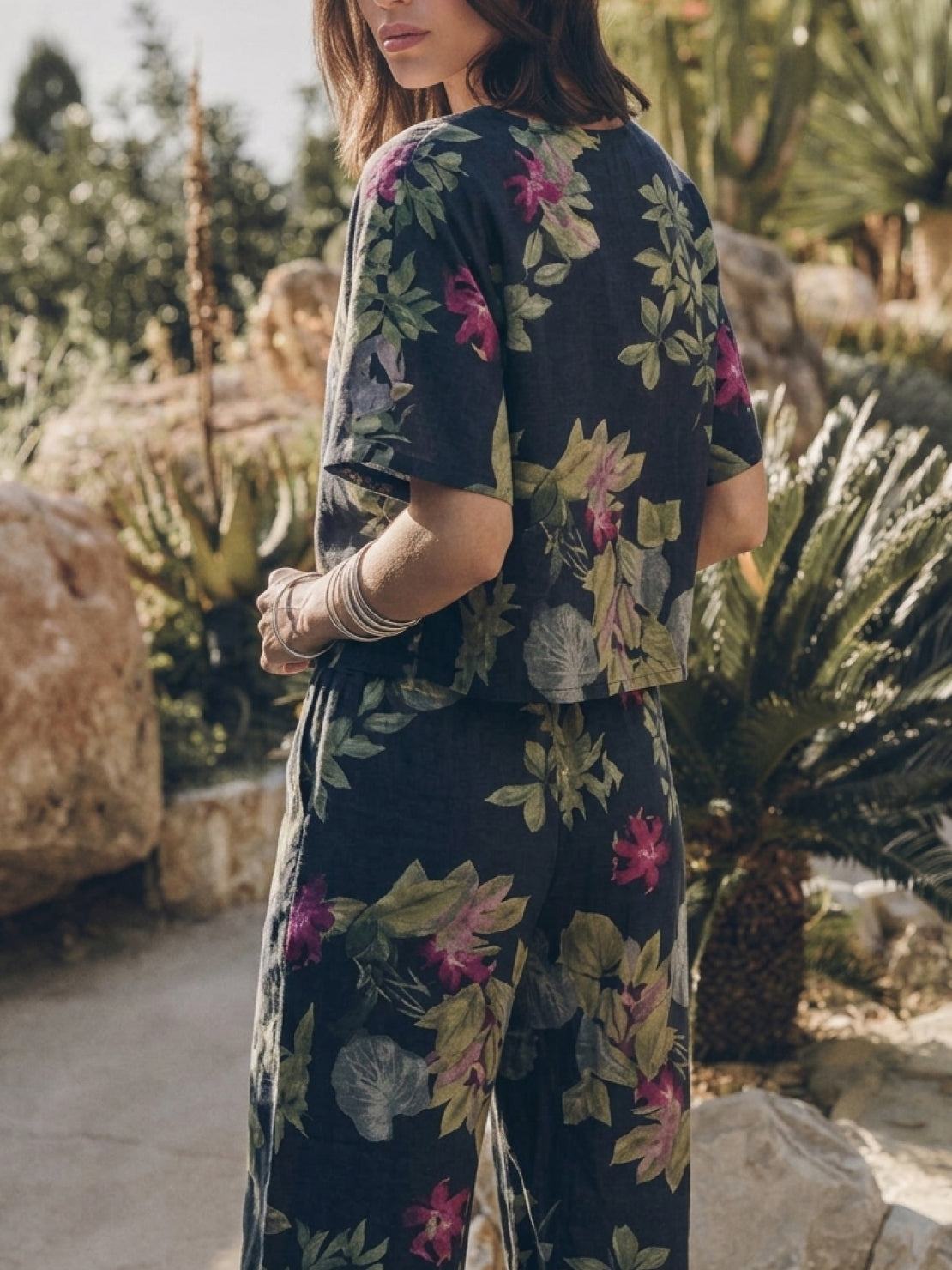 Melodia | Completo Due Pezzi in Cotone con Pantaloni Ampi
