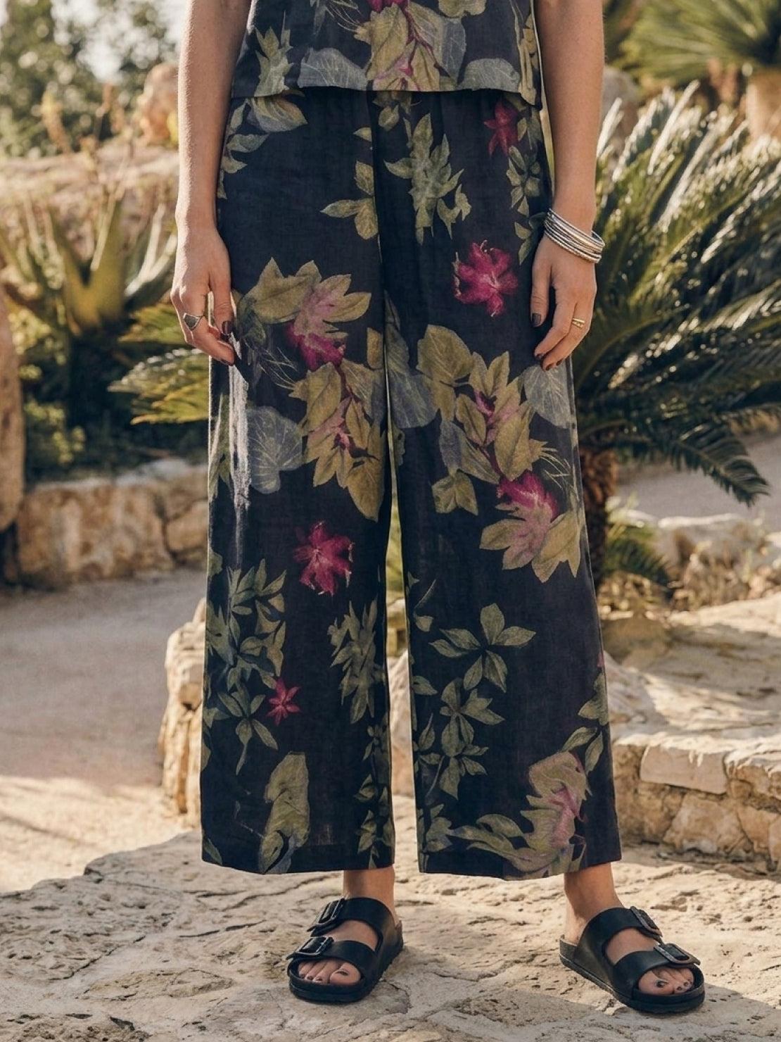 Melodia | Completo Due Pezzi in Cotone con Pantaloni Ampi