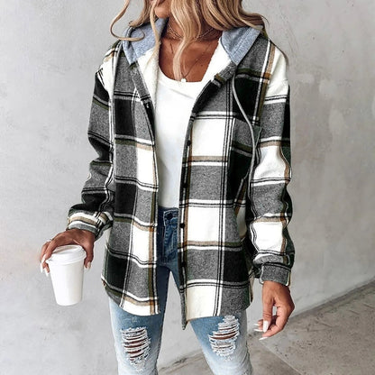 Ubalda | Camicia-Giacca Foderata con Cappuccio