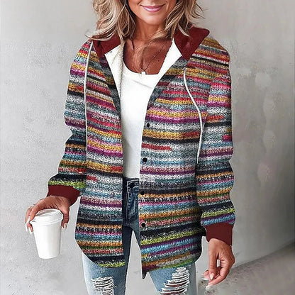 Ubalda | Camicia-Giacca Foderata con Cappuccio