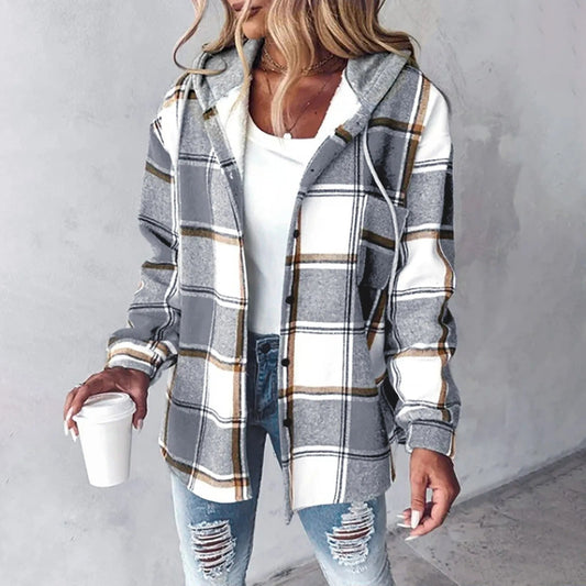 Ubalda | Camicia-Giacca Foderata con Cappuccio
