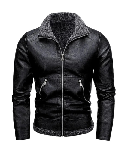 Samuele | Giacca in Pelle con Interno Caldo