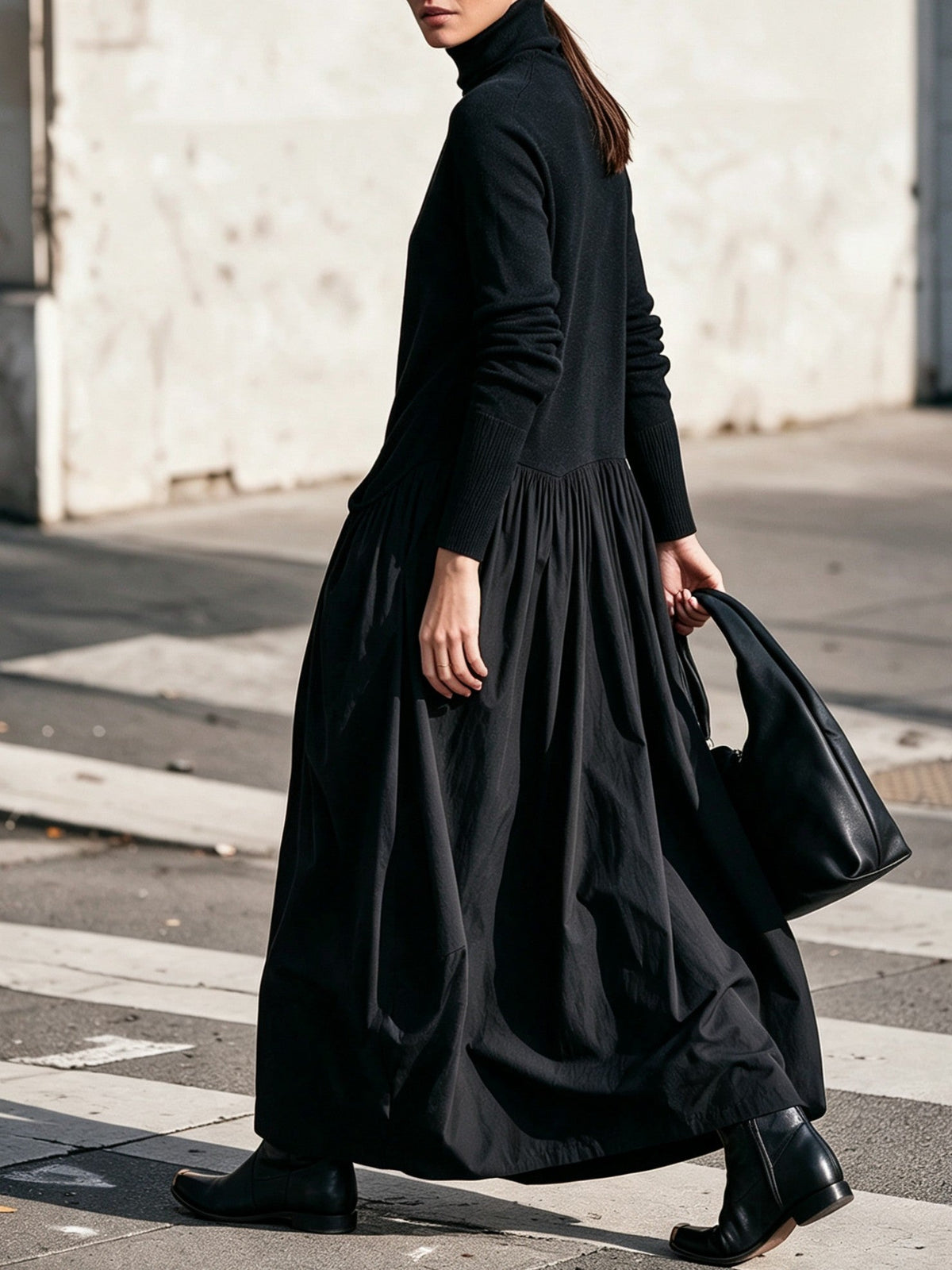 Ofelia | Abito Lungo con Gonna Arricciata