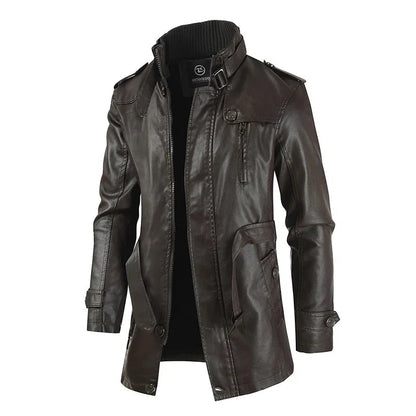 Filippo | Giacca Biker Lunga in Pelle