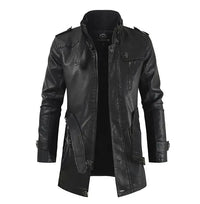 Filippo | Giacca Biker Lunga in Pelle