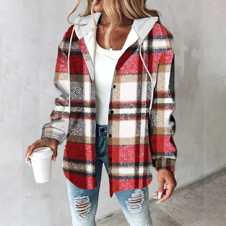 Ubalda | Camicia-Giacca Foderata con Cappuccio