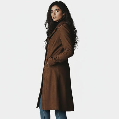 Eleonora | Cappotto Lungo Elegante dal Taglio Raffinato
